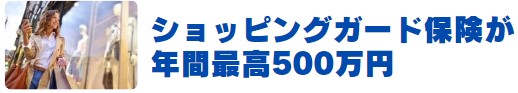 ショッピングガード保険が年間最高500万円