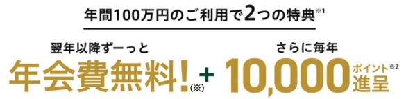 三井住友カード ゴールド（NL）ずっと年会費無料にできます！